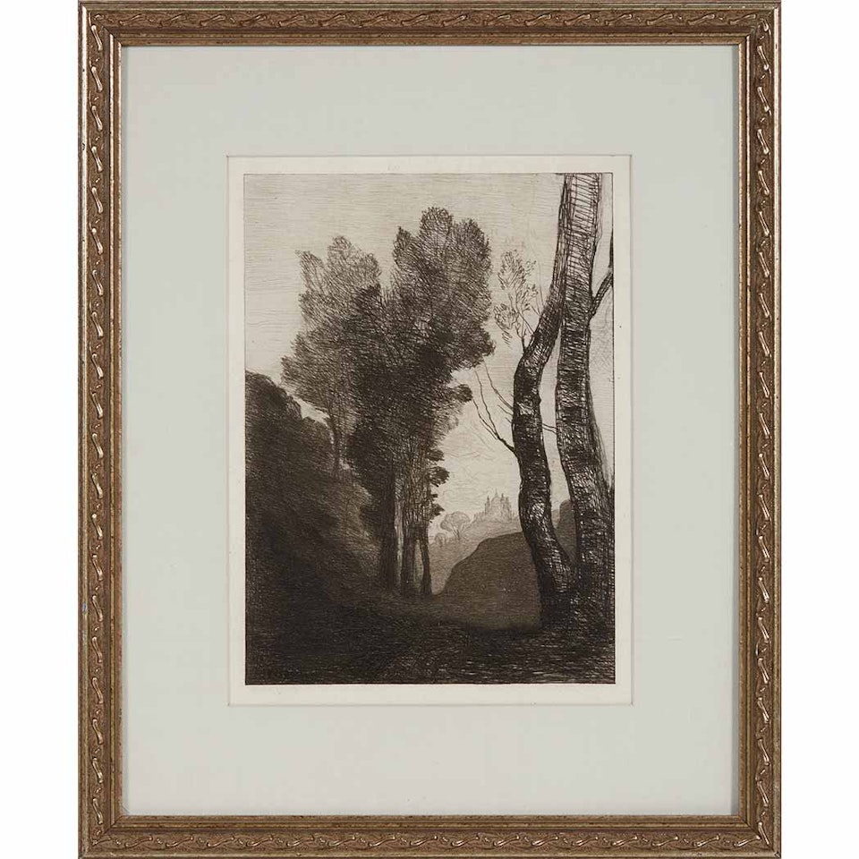 ENVIRONS DE ROME (DELTEIL, MELOT 6) by Jean Baptiste Camille Corot