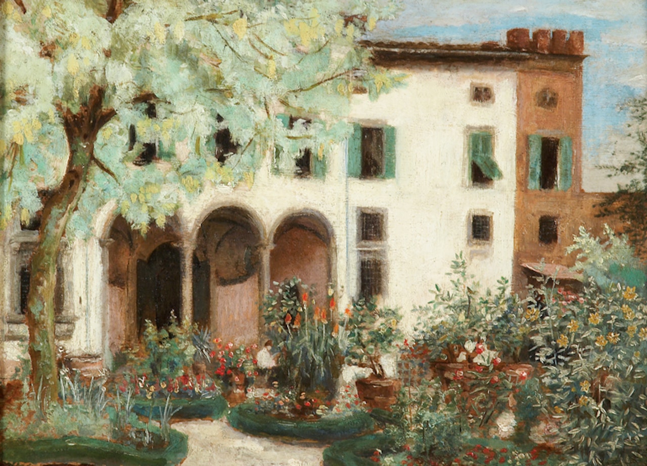 View of the Villa Cisanello, Tuscany, in the Machiaioli Manner by Italian School