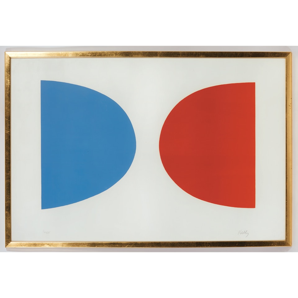 BLUE AND ORANGE (AXSOM 8) by Ellsworth Kelly