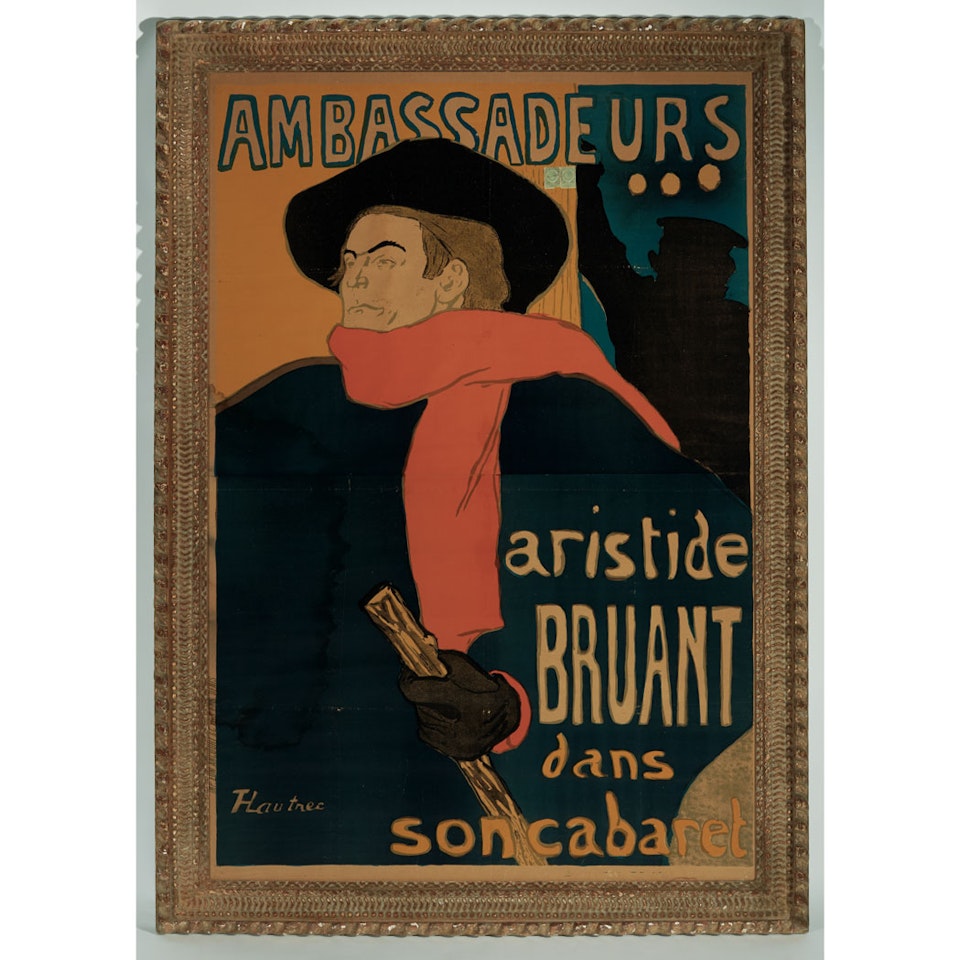 AMBASSADEURS, ARISTIDE BRUANT (DELTEIL 343; ADHEMAR 6; WITTROCK P4) by Henri de Toulouse-Lautrec