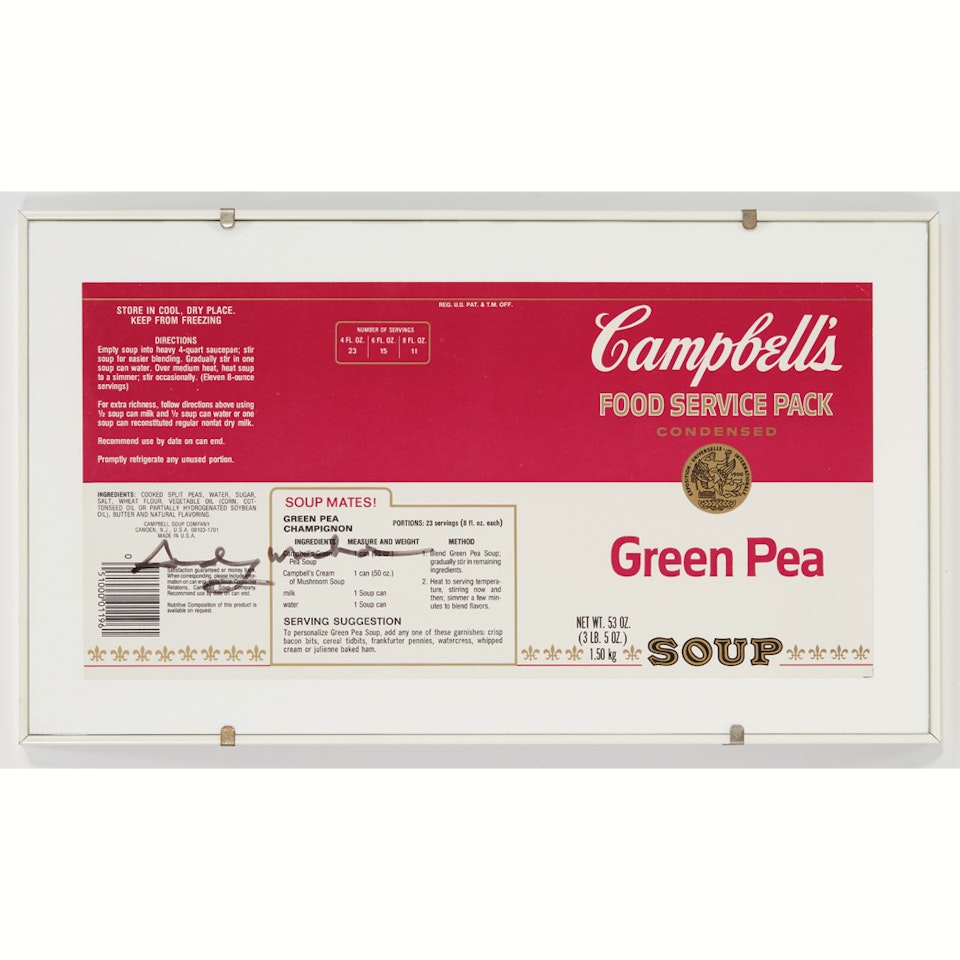 CAMPBELL"S SOUP CAN LABEL (GREEN PEA) by Andy Warhol