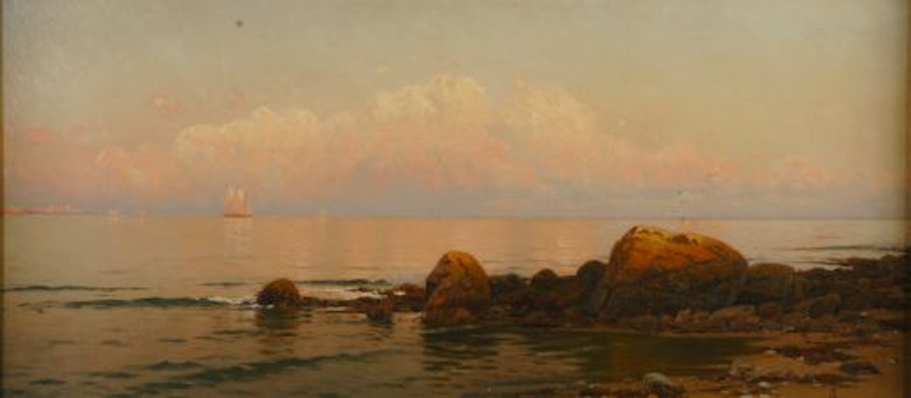 Afterglow, Low Tide, Plymouth, Massachusetts by Alfred Thompson Bricher