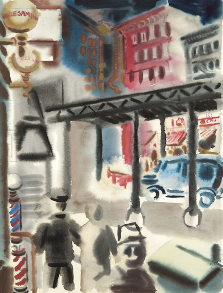 View of the Elevated Subway, New York by George Grosz