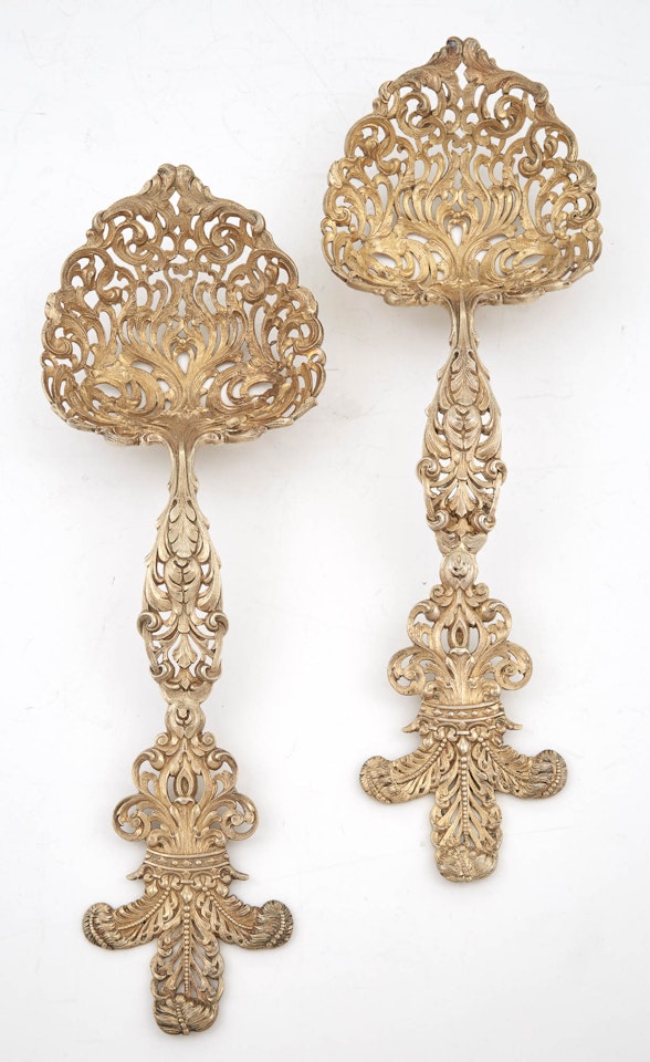 Pair of Tiffany & Co. Sterling Silver-Gilt Bon Bon Spoons by Tiffany & Co.