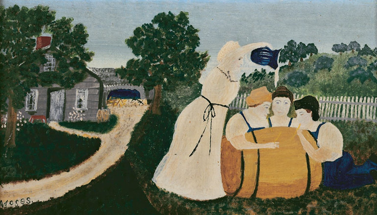 The Spirit of the Cider Barrel by Grandma Moses