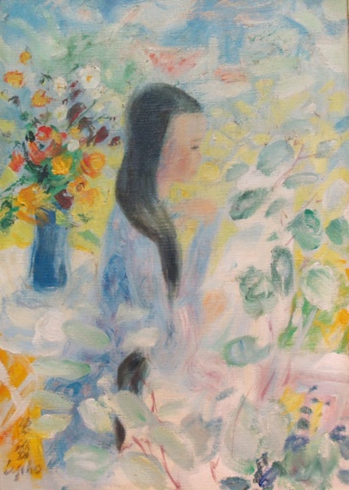 Composition - Girl amongst Flowers by Le Pho