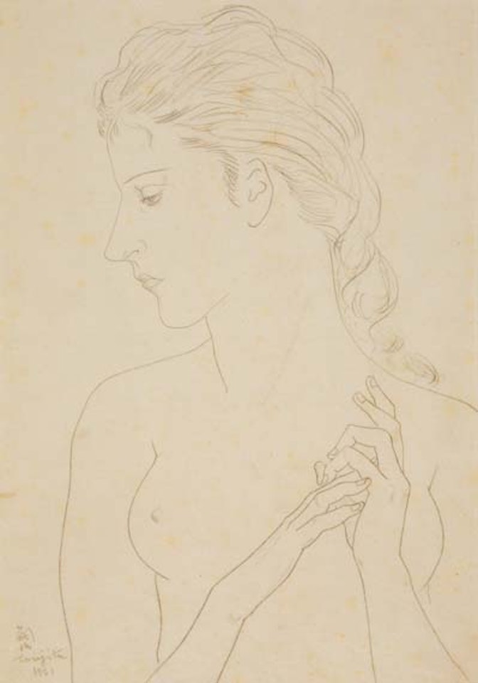Female Nude by Leonard Tsuguharu Foujita