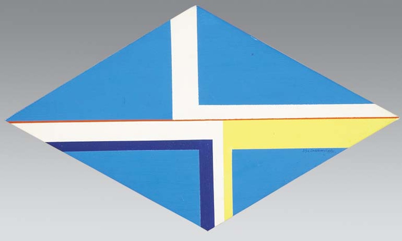 Miniature Blue Rhomb. by Ilya Bolotowsky