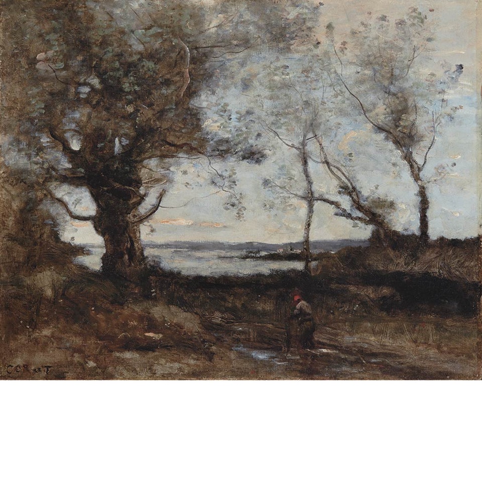 Le Gros Arbre au Bord de l"Etang by Jean Baptiste Camille Corot