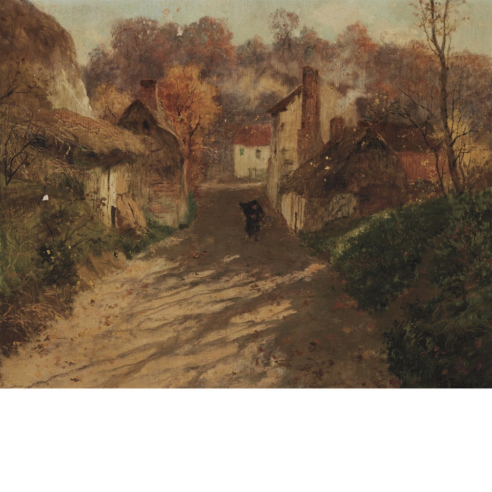 Windswept Road on an Autumn Day by Fritz Thaulow