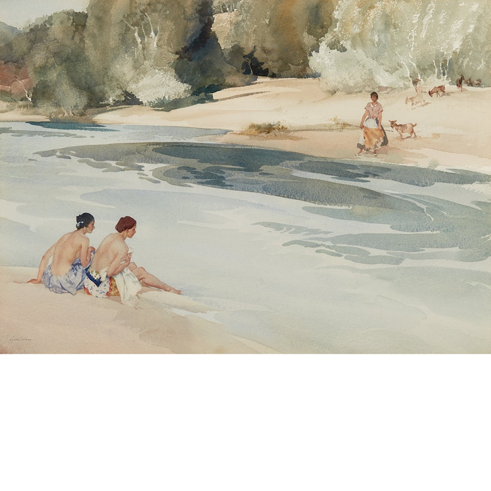 Julie, Francoise and the Goat Girl by William Russell Flint