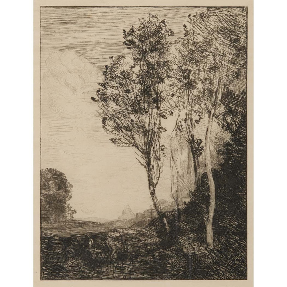 SOUVENIR D"ITALIE (DELTEIL, MELOT 5) by Jean Baptiste Camille Corot