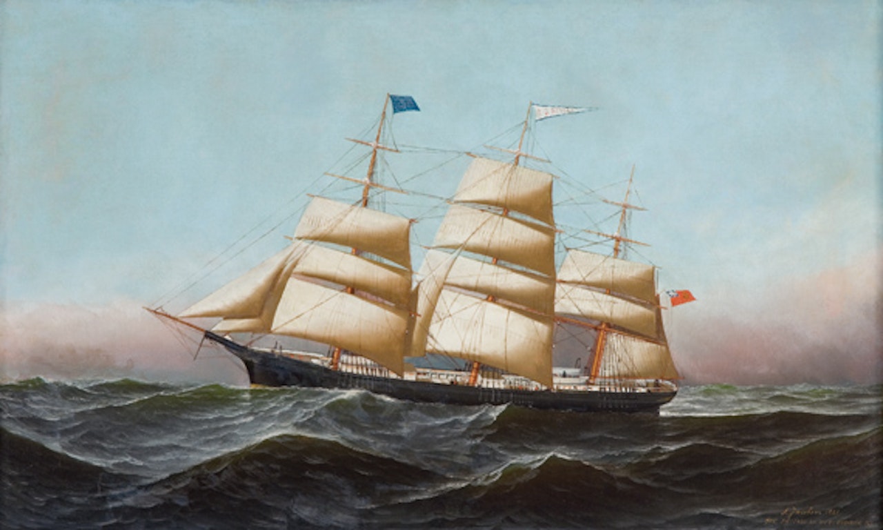 Portrait of the Ship E.J. Spicer by Antonio Jacobsen