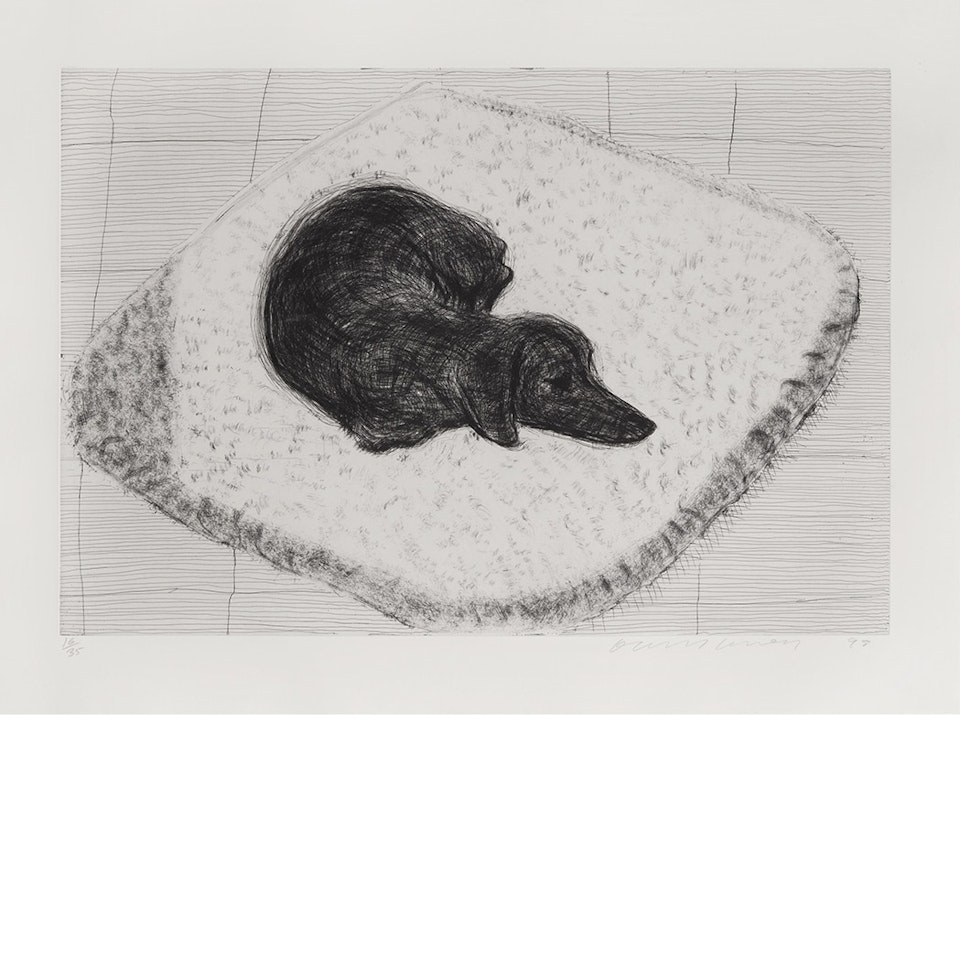 DOG ETCHING NO. 10 by David Hockney
