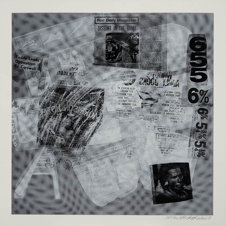 SURFACE SERIES FROM CURRENTS (FOSTER 110; 114; 118; 119; 123; 124) by Robert Rauschenberg