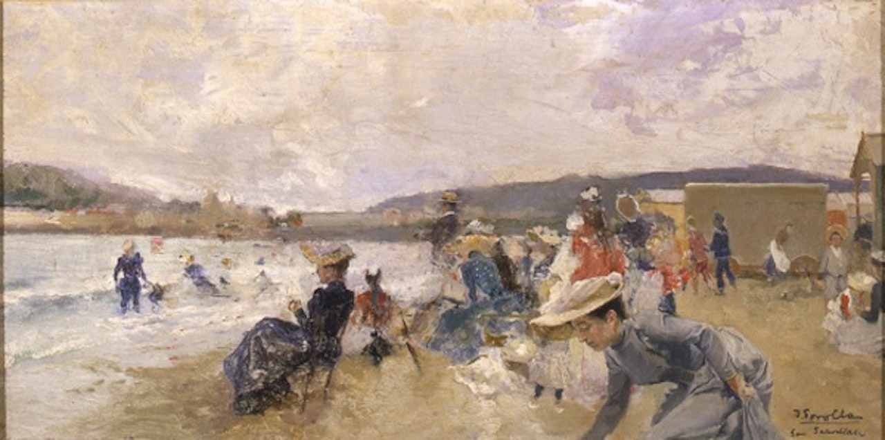 The Beach at Saint Sebastian by Joaquin Sorolla Y Bastida