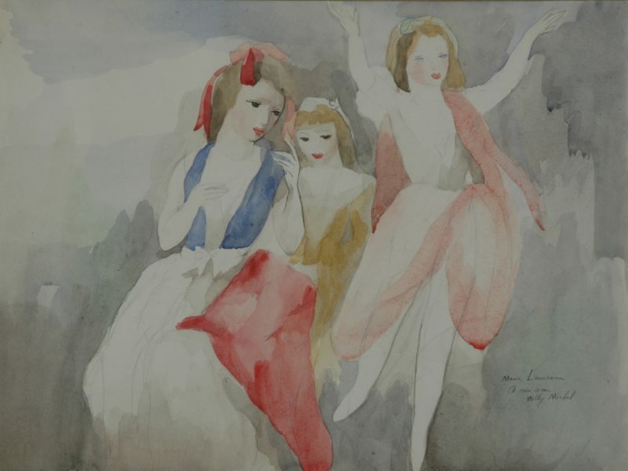JEUNE FEMME ET JEUNES FILLES EN PLEIN AIR by Marie Laurencin