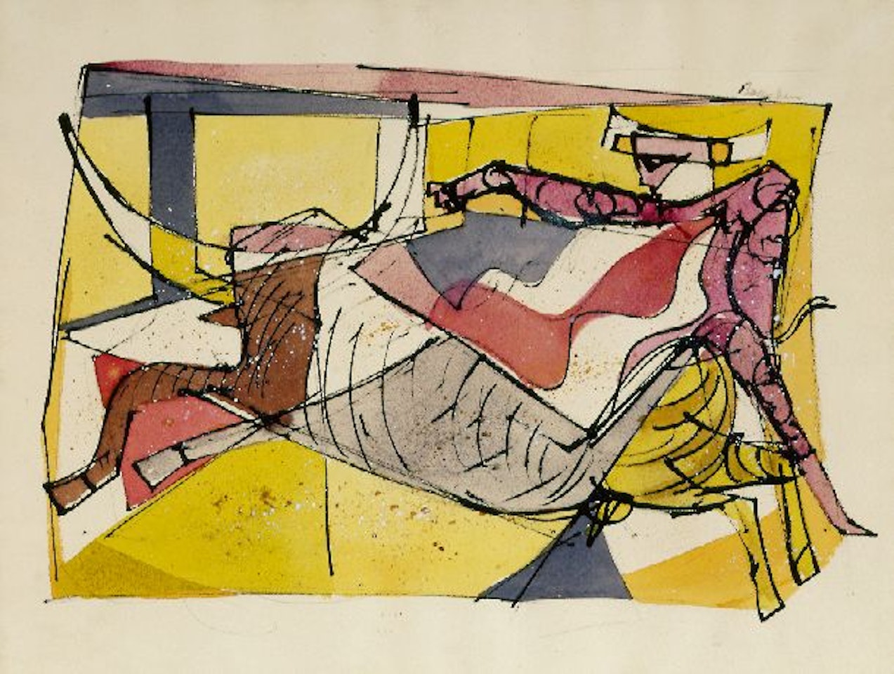 WHAT A GREAT TORERO IN THE RING by Romare Bearden