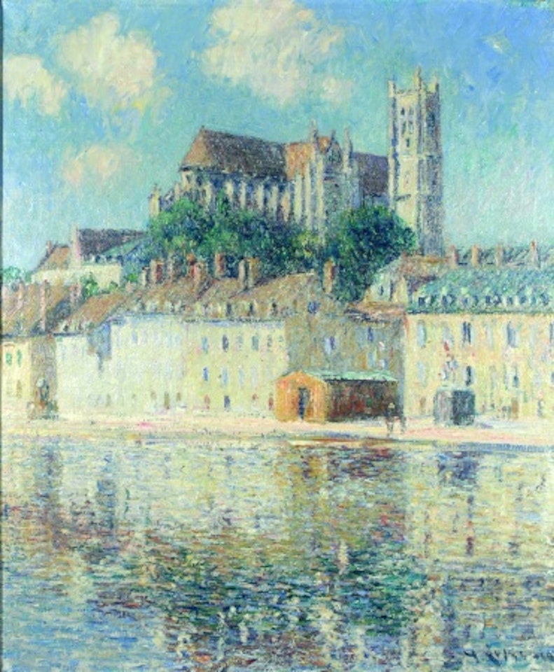 LA CATHEDRALE D"AUXERRE by Gustave Loiseau