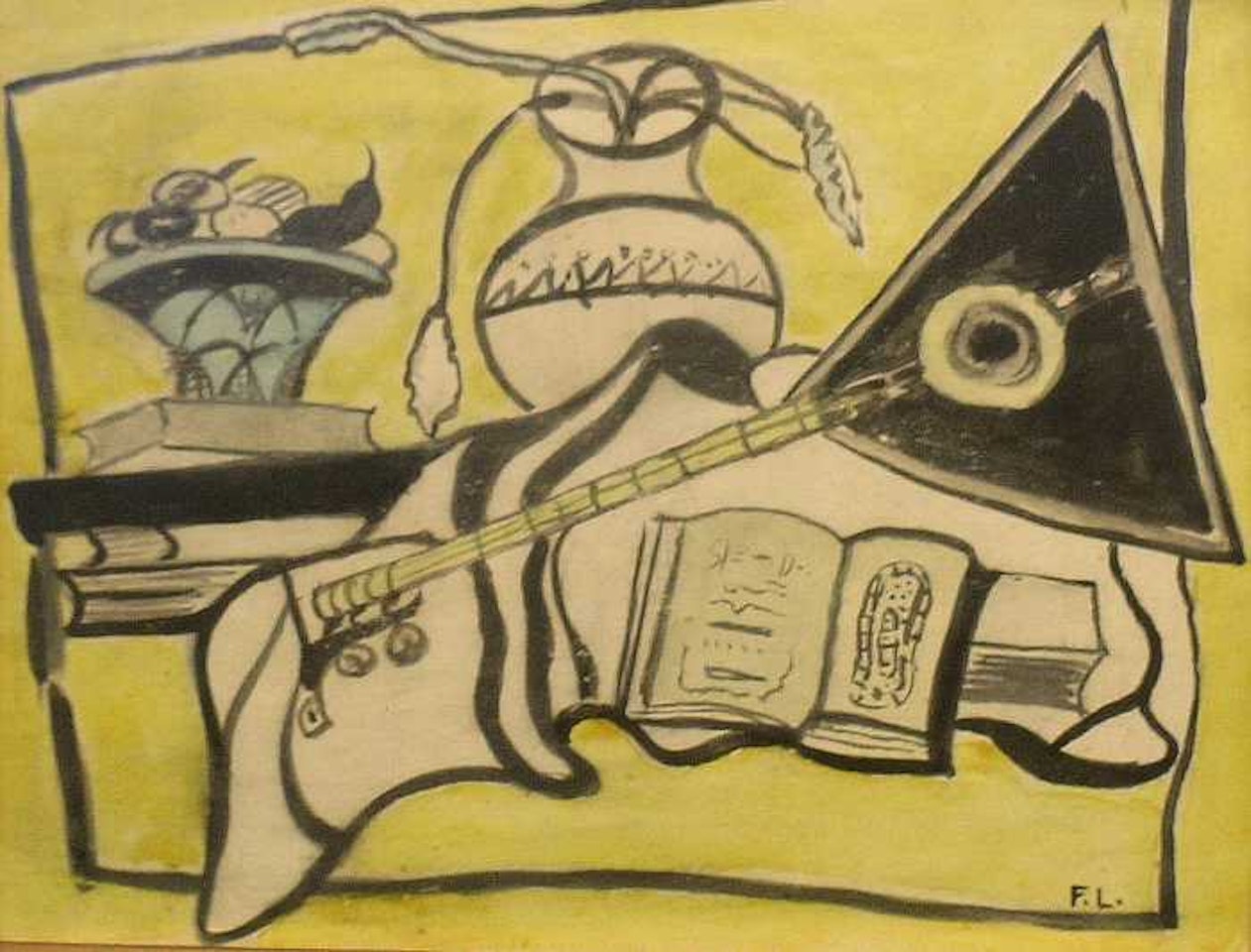 STILL LIFE WITH A BALALAIKA by Fernand Leger