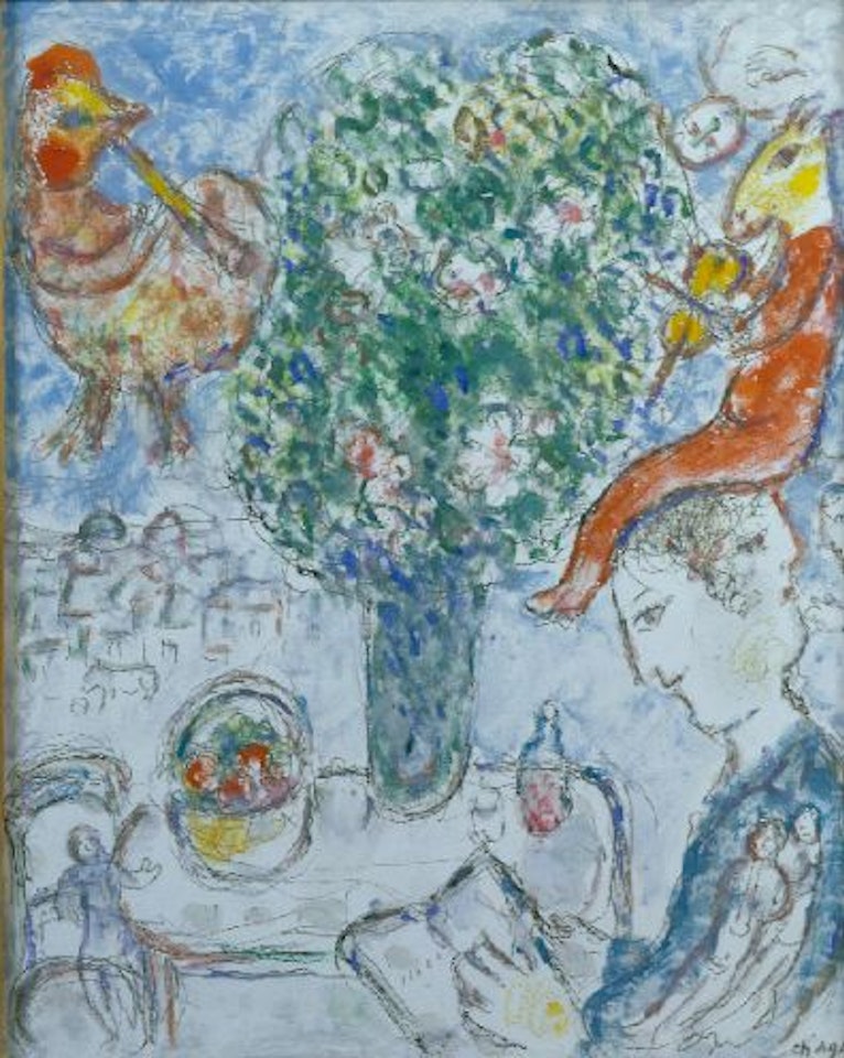 LA LECTURE OU FANTAISIE DES TEMPS PERDUS by Marc Chagall