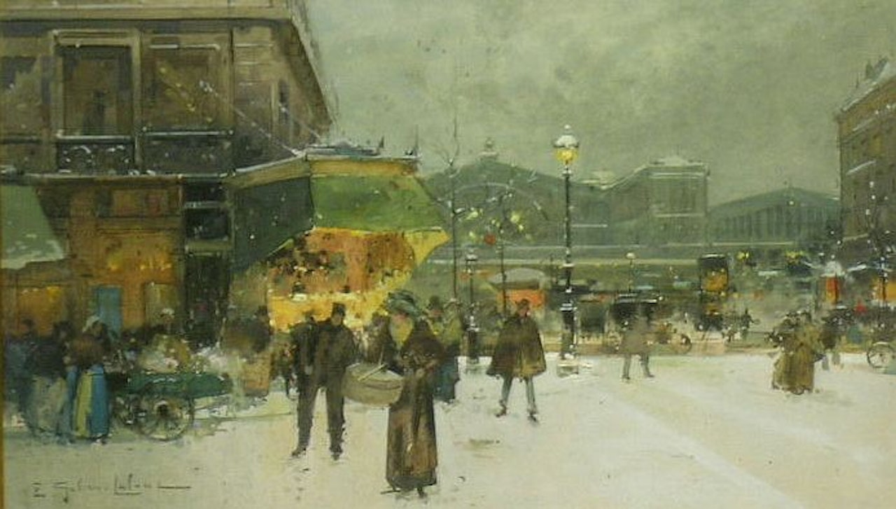 GARE DE L"EST by Eugene Galien-Laloue