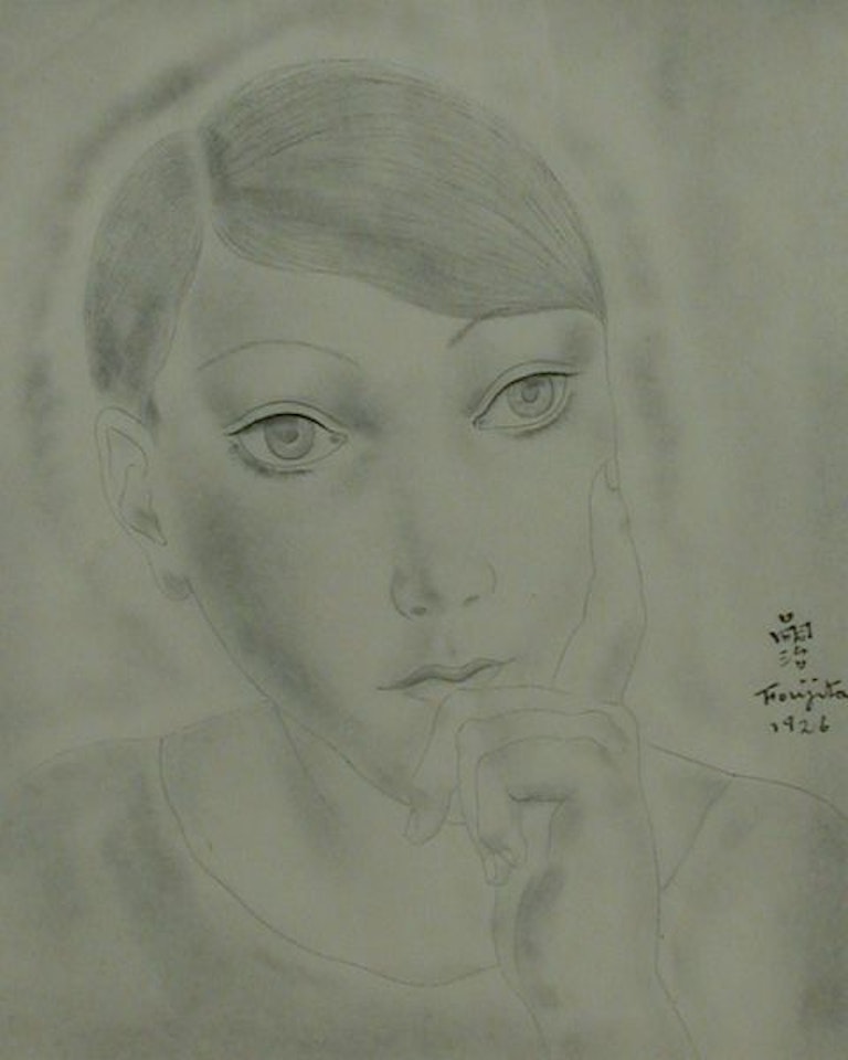HEAD OF A YOUNG GIRL by Leonard Tsuguharu Foujita