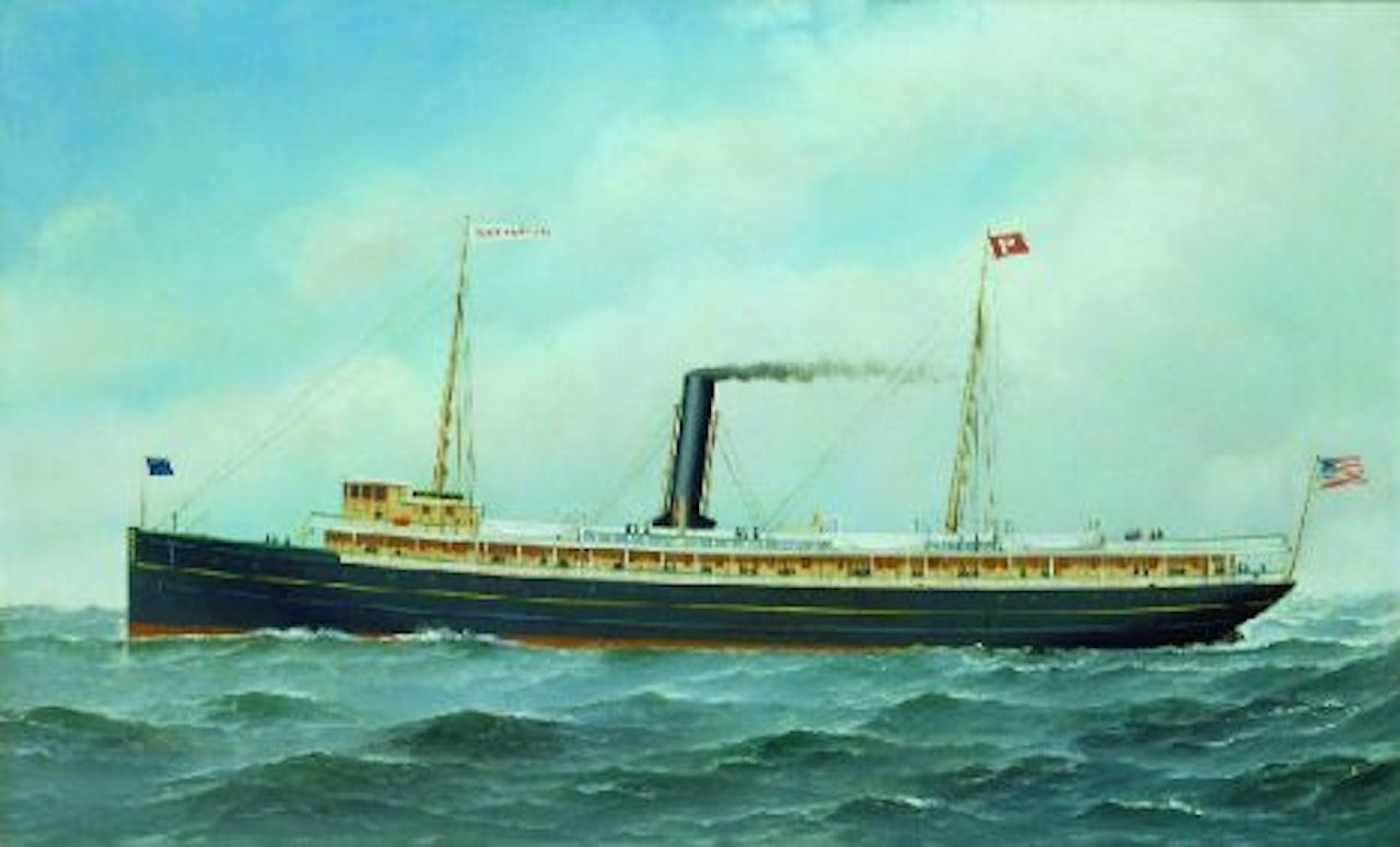THE STEAMSHIP "MANHATTAN" by Antonio Jacobsen