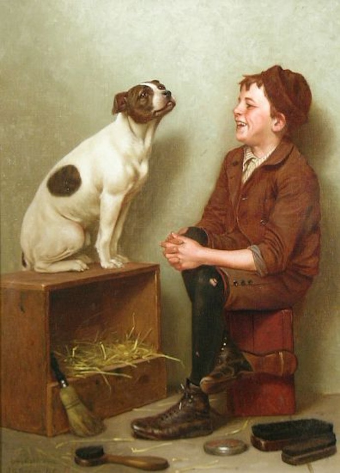 A BOY AND HIS DOG by John George Brown
