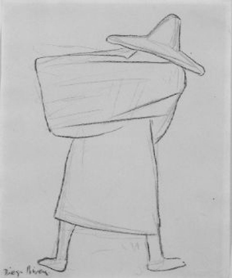 PEASANT WITH A BUNDLE by Diego Rivera