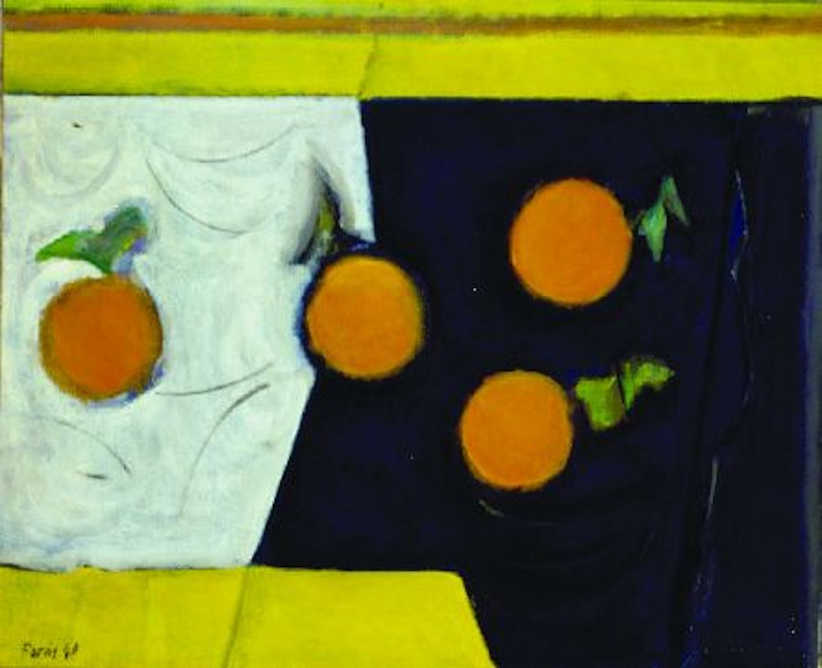ORANGES SUR NOIR ET BLANC [Naranjas con fondo blanco y negro] by Francisco Bores