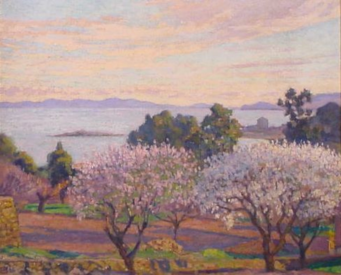 FLOWERING TREES, SOUTHERN FRANCE by Theo van Rysselberghe