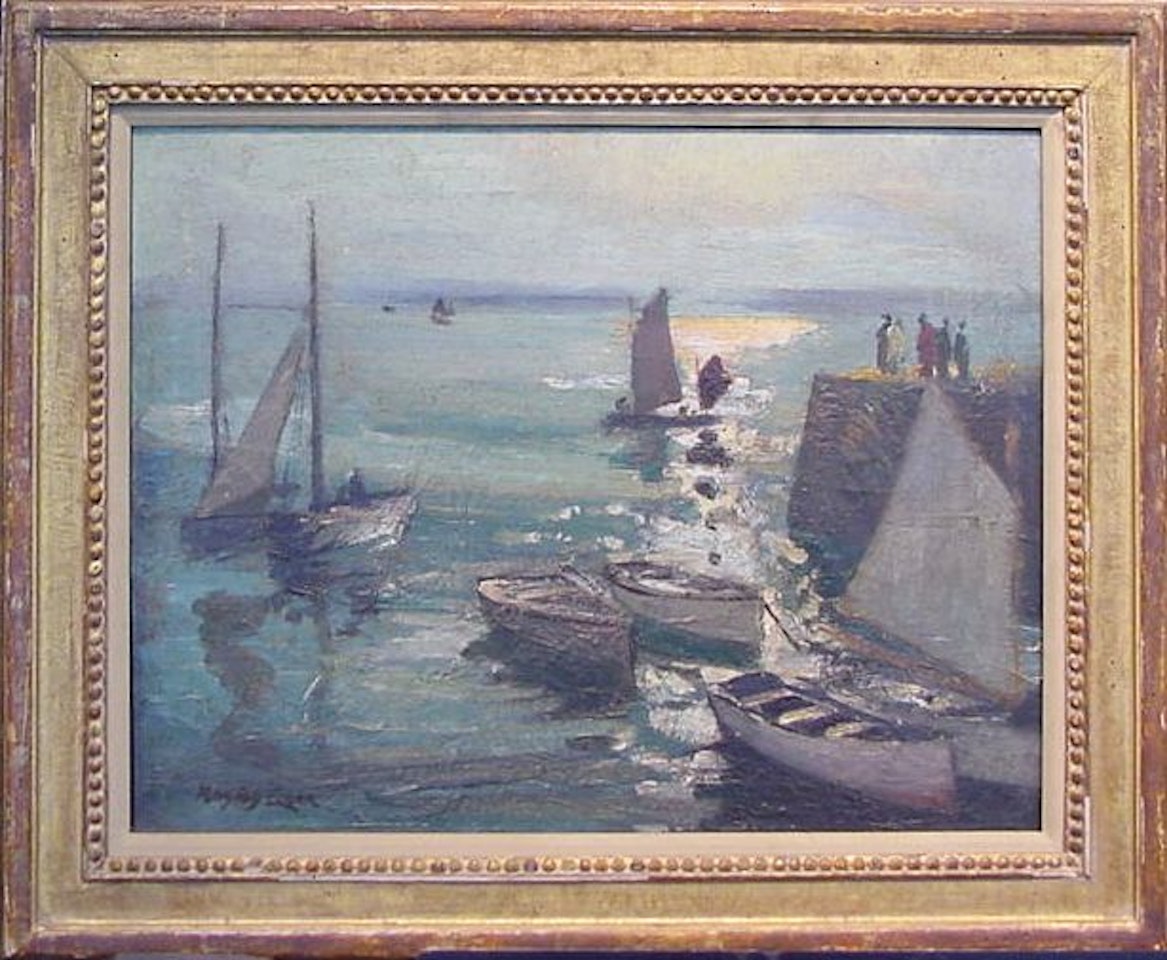 ST. IVES HARBOR AT SUNSET by Hayley Lever