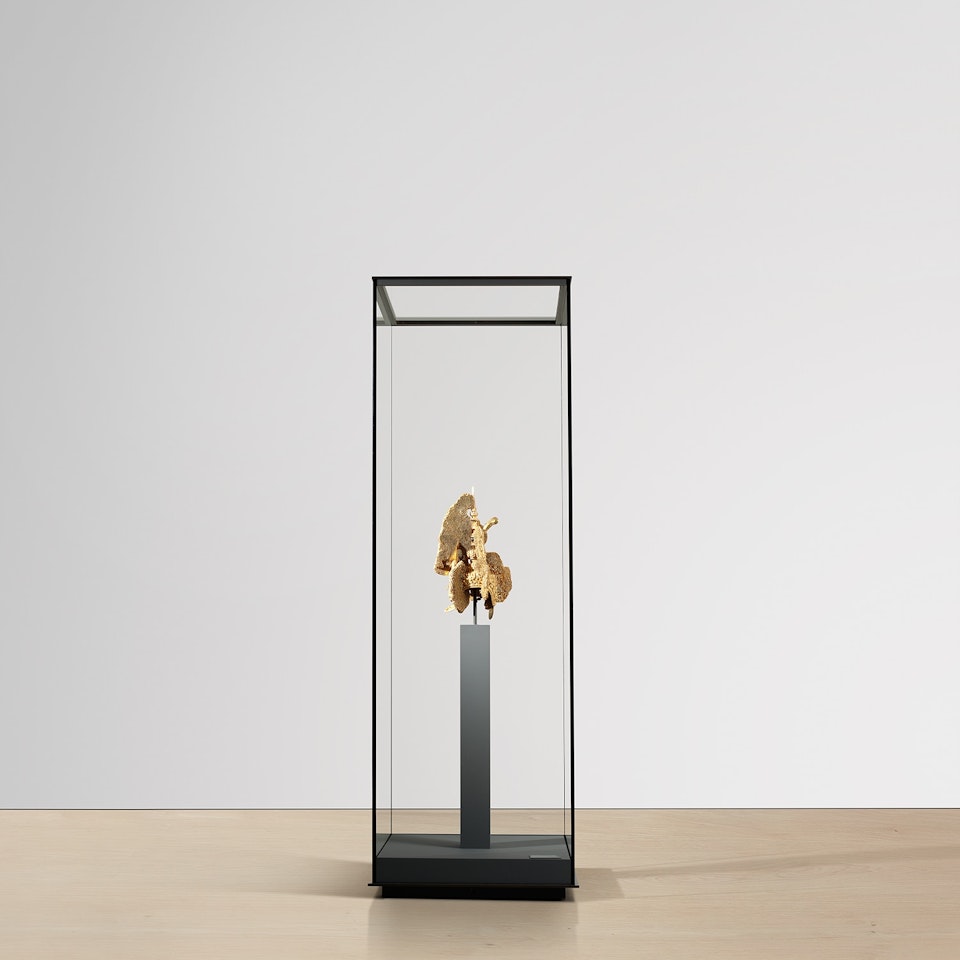 Crown in Petrified Honeycomb with Two Daggers by Damien Hirst