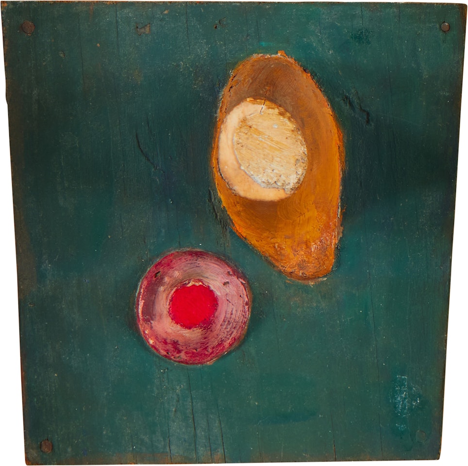 Ohne Titel (Absätze auf Grün) by Kurt Schwitters