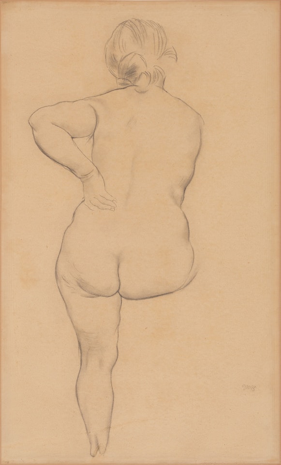 Stehender weiblicher Rückenakt (Standing Female Nude from the Back) by George Grosz