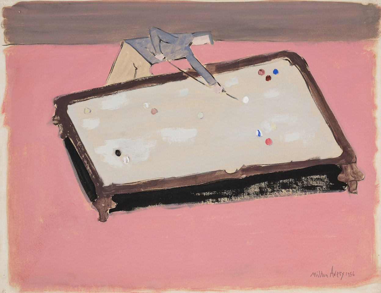 Pool Player by Milton Avery