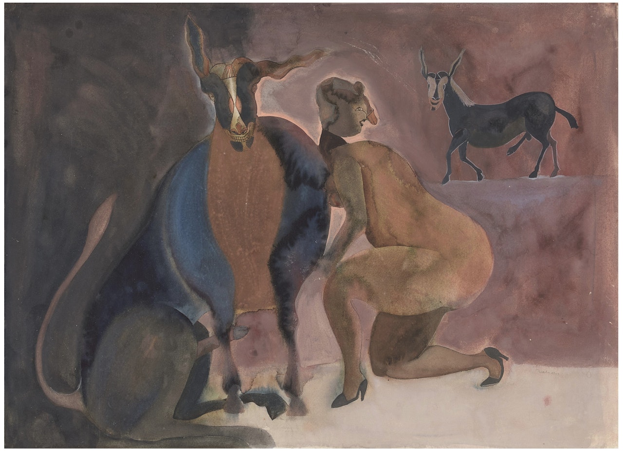 Burros en extension by Francisco Toledo