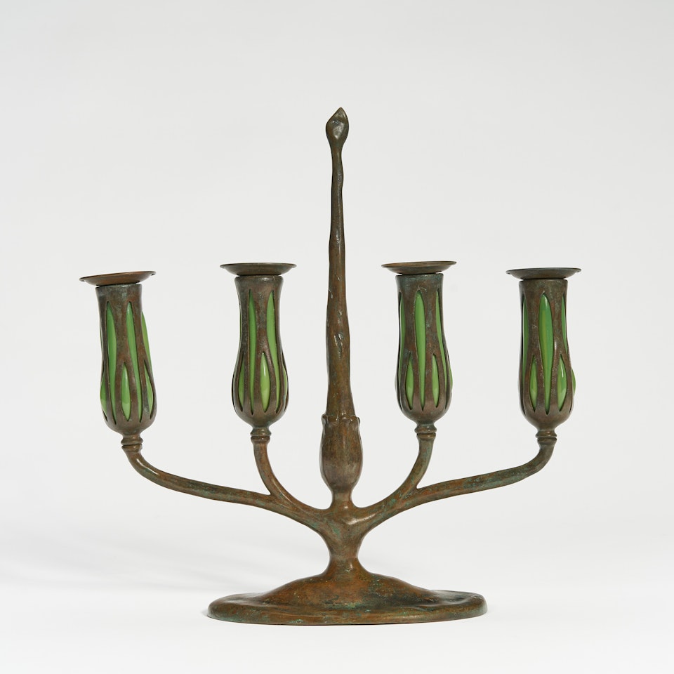 Four-Light Candelabrum by Tiffany Studios