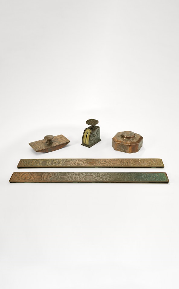 "Zodiac" Desk Set by Tiffany Studios