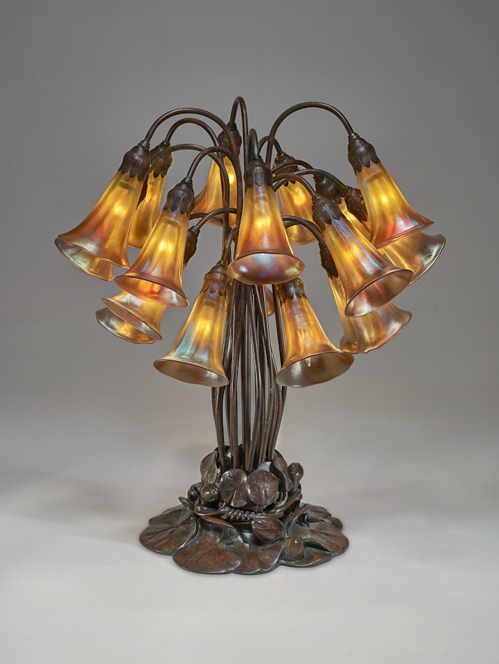 Eighteen-Light "Lily" Table Lamp by Tiffany Studios