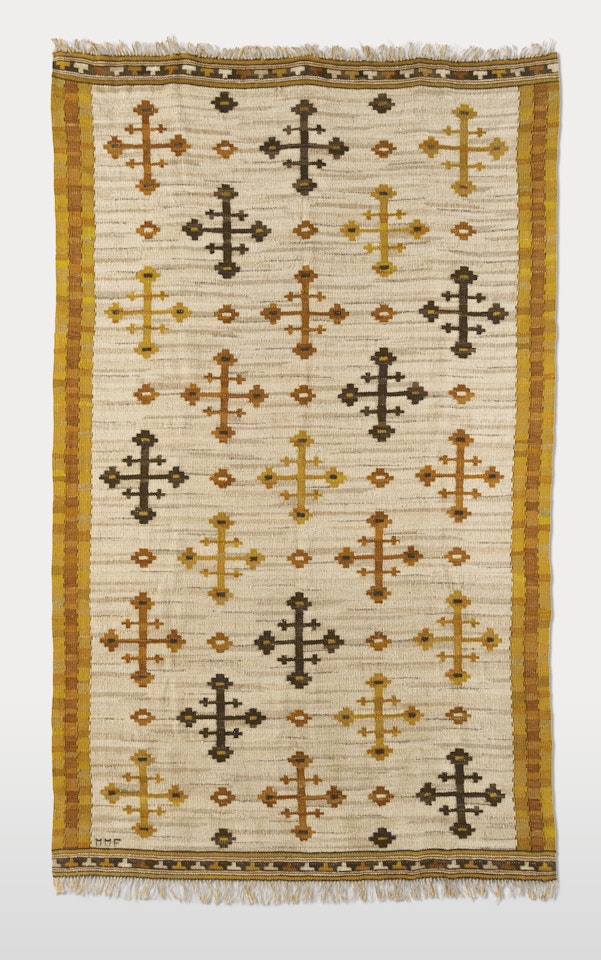 "Gula Dubbelkorset" Carpet by Märta Maas-Fjetterström