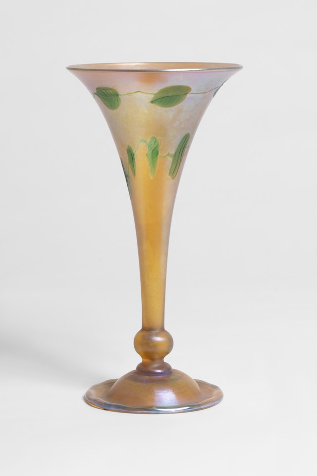 "Leaf and Vine" Trumpet Vase by Tiffany Studios