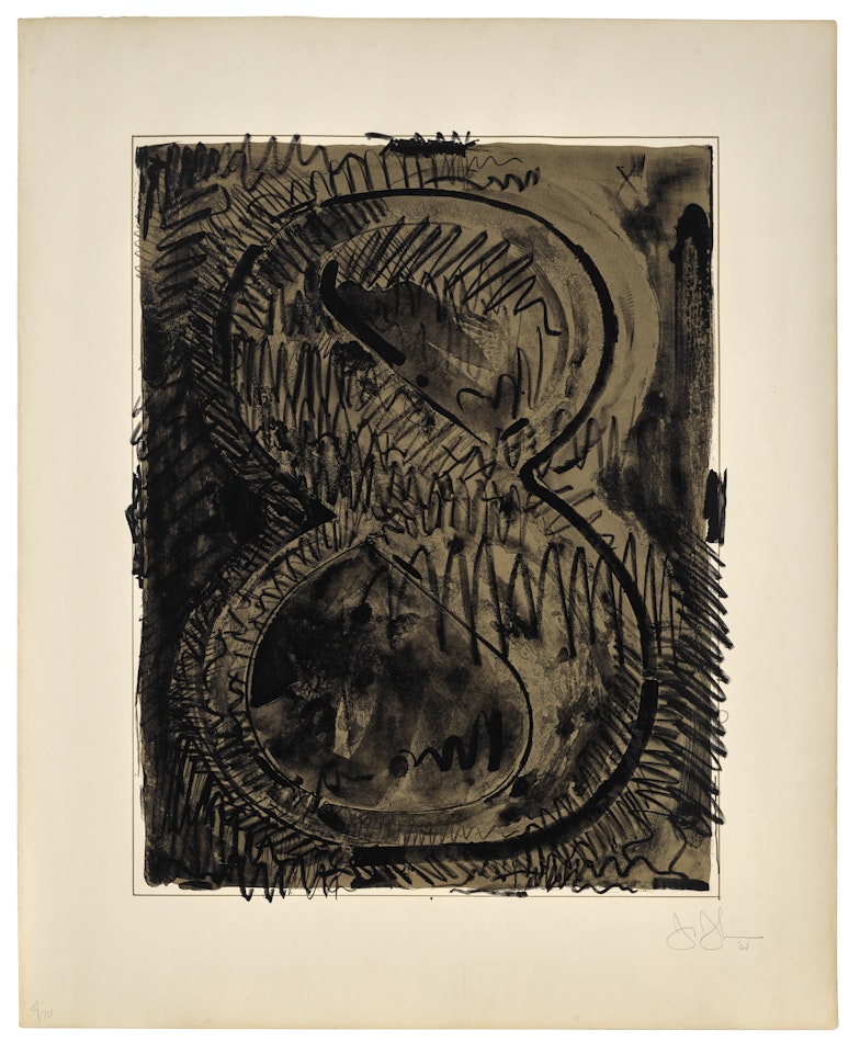 Figure 8, from Black Numeral Series by Jasper Johns