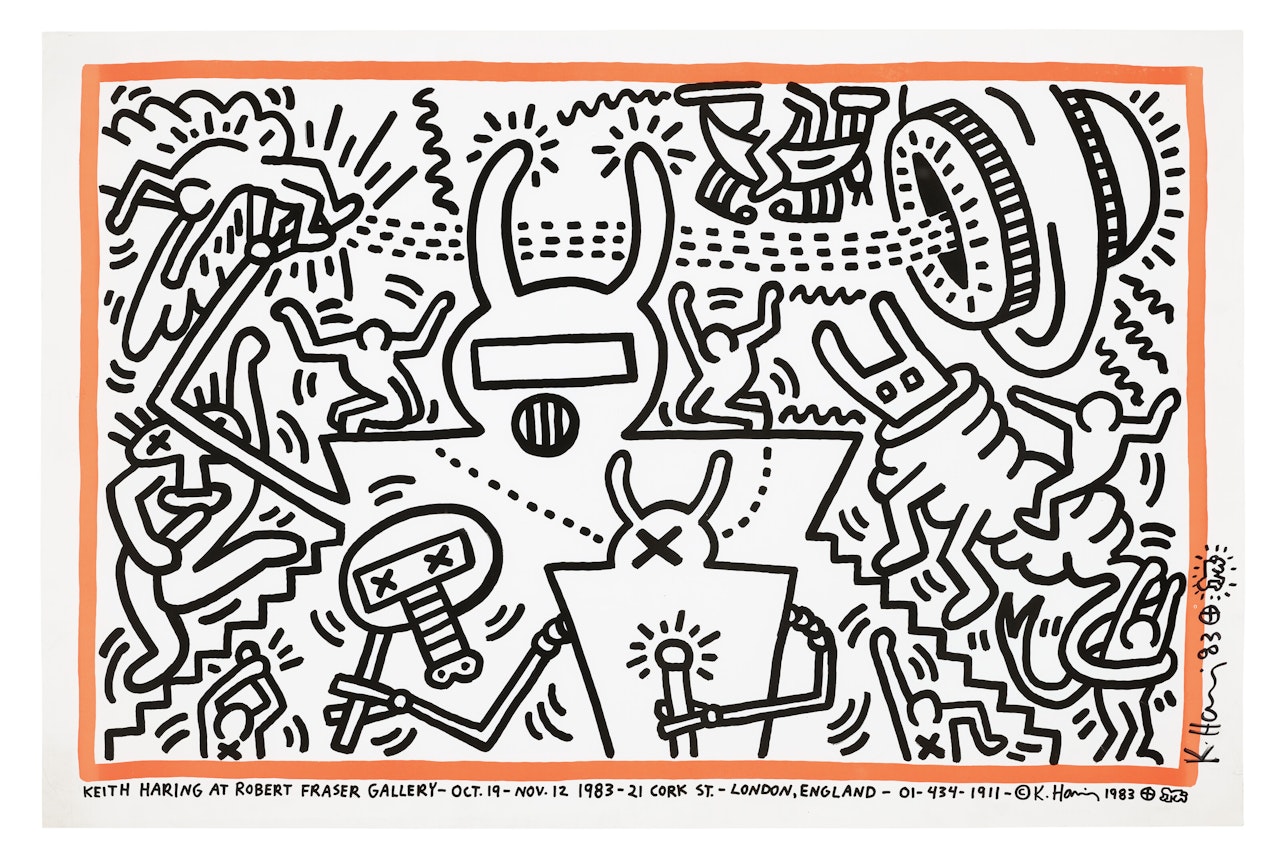 Keith Haring at Robert Fraser Gallery Oct. 19 - Nov. 12 1981 by Keith Haring