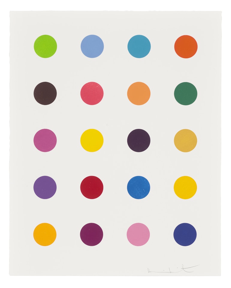 Benzyloxyurea, from 40 Woodcut Spots by Damien Hirst