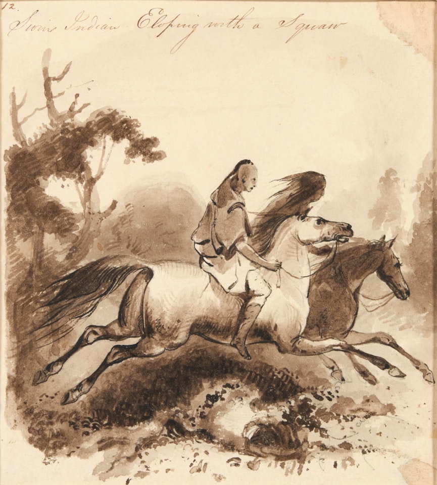 Sioux Indian Eloping with a Squaw by Alfred Jacob Miller