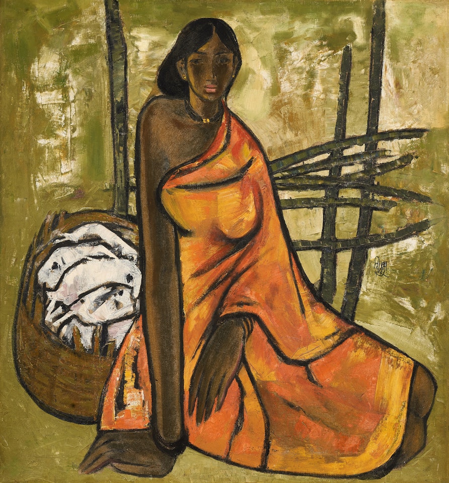 Untitled (Fisherwoman) by B Prabha