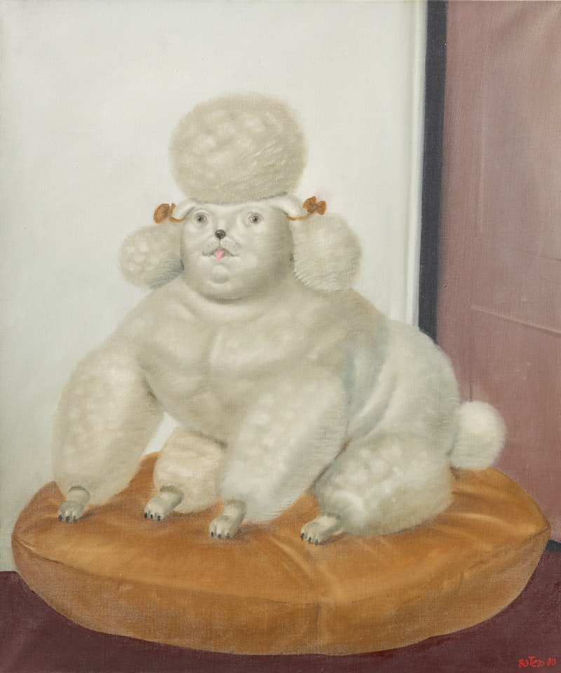 Poodle on a Cushion by Fernando Botero