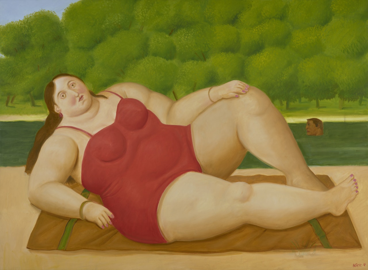 Bather in the River by Fernando Botero